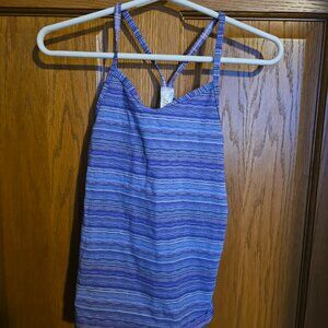 Ivivva by Lululemon Striped Tumblin' Tank Racerback Tank Top Girls Size 6